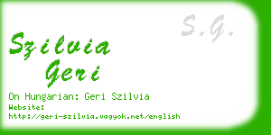 szilvia geri business card